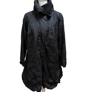 Samuel Dong Bubble Taffeta Jacket Women’s XS Black Mid Length Avant Lux Coat